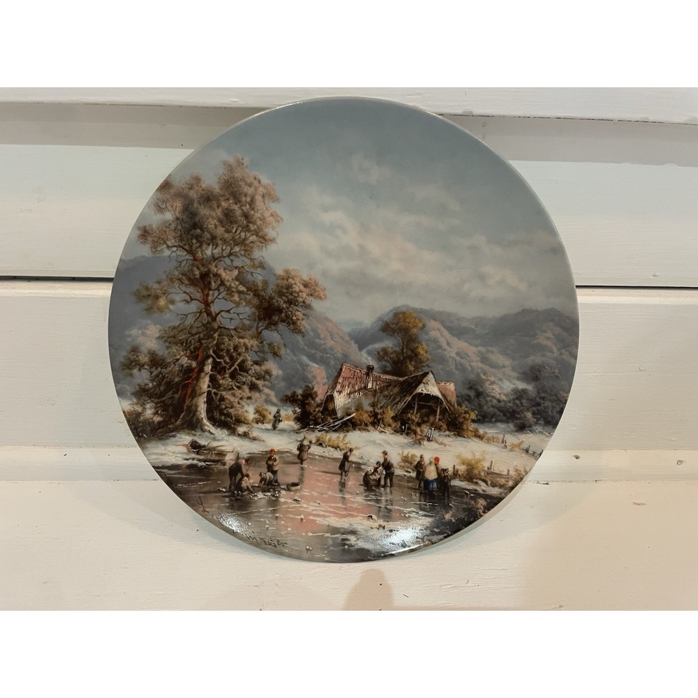 German Plate-Ludwig Muninger- Ice Fisherman On The Village Pond-Furstenberg-1987